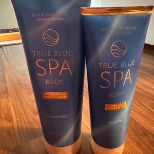 Bath & Body Works True Blue Spa Body Cream Duo - Blue and Gold